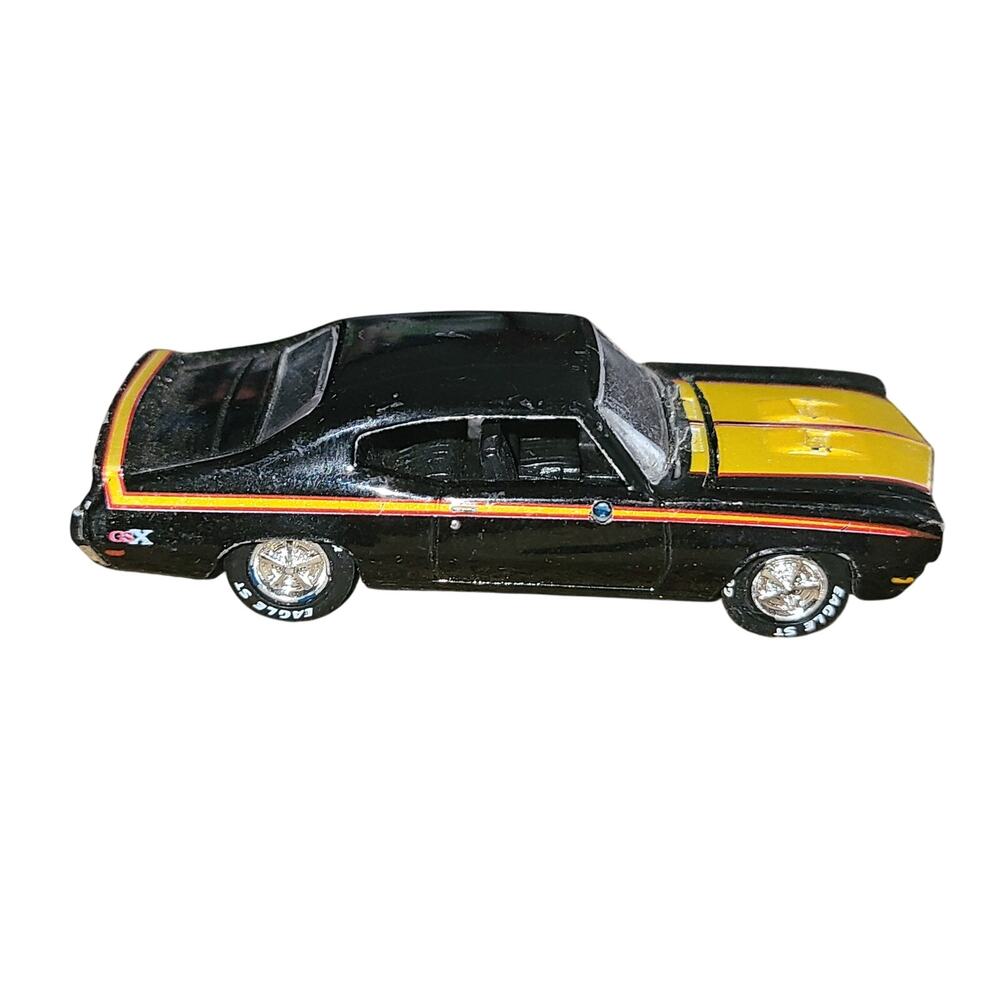 1970 Buick GSX Muscle Car Racing champion black, Yellow